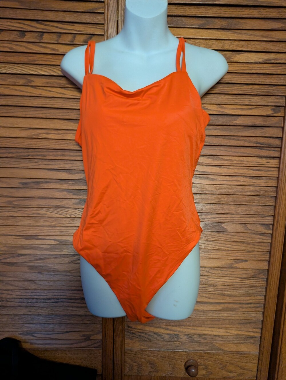 Andie NWT Orange Swimsuit Woman's One Piece Size XL
